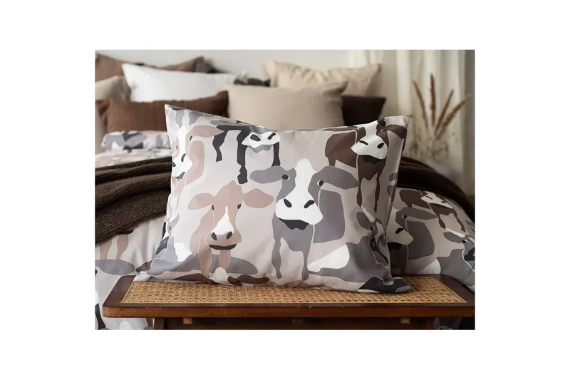 Pussilakanasetti Yhden hengen sänky 2-osainen Lehmät Santapaperi - Kodintekstiilit & matot - Vuodevaatteet - Pussilakanasetti
 - Pussilakanasetti parisänkyyn