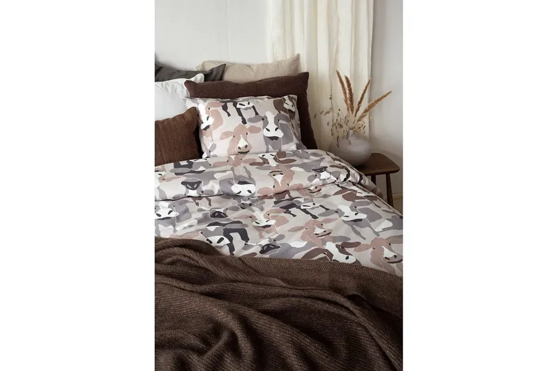 Pussilakanasetti Yhden hengen sänky 2-osainen Lehmät Santapaperi - Kodintekstiilit & matot - Vuodevaatteet - Pussilakanasetti
 - Pussilakanasetti parisänkyyn