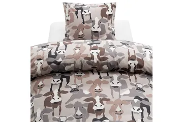 Pussilakanasetti Yhden hengen sänky 2-osainen Lehmät Santapaperi - Kodintekstiilit & matot - Vuodevaatteet - Pussilakanasetti - Pussilakanasetti yhden hengen sänkyyn