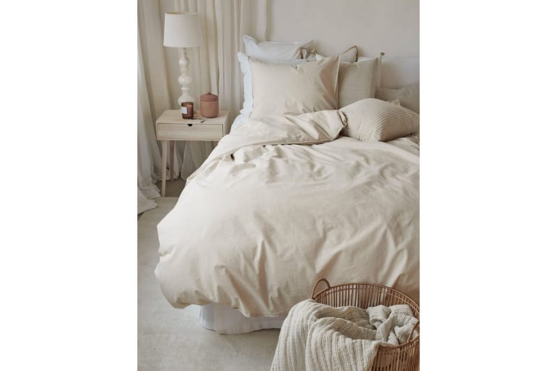 Pussilakanasetti Yhden hengen sänky 2-osainen Nöyrä - Beige - Kodintekstiilit & matot - Vuodevaatteet - Pussilakanasetti - Pussilakanasetti parisänkyyn