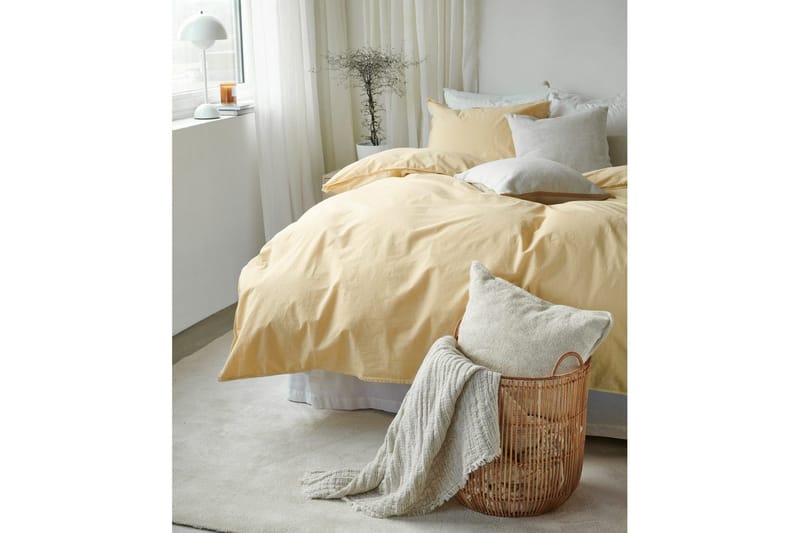 Pussilakanasetti Yhden hengen sänky 2-osainen Nöyrä - Keltainen - Kodintekstiilit & matot - Vuodevaatteet - Pussilakanasetti - Pussilakanasetti parisänkyyn