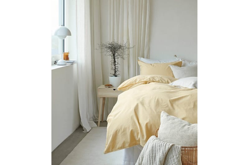 Pussilakanasetti Yhden hengen sänky 2-osainen Nöyrä - Keltainen - Kodintekstiilit & matot - Vuodevaatteet - Pussilakanasetti - Pussilakanasetti parisänkyyn