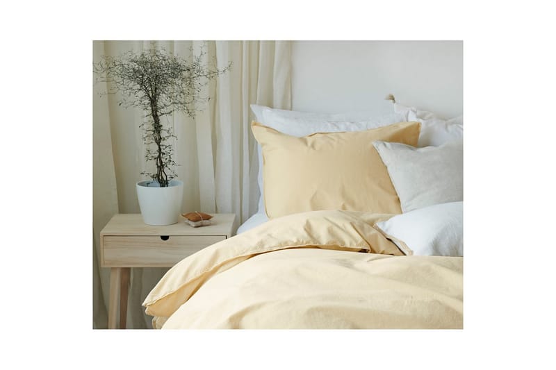 Pussilakanasetti Yhden hengen sänky 2-osainen Nöyrä - Keltainen - Kodintekstiilit & matot - Vuodevaatteet - Pussilakanasetti
 - Pussilakanasetti parisänkyyn