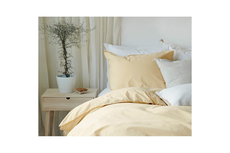 Pussilakanasetti Yhden hengen sänky 2-osainen Nöyrä - Keltainen - Kodintekstiilit & matot - Vuodevaatteet - Pussilakanasetti - Pussilakanasetti parisänkyyn