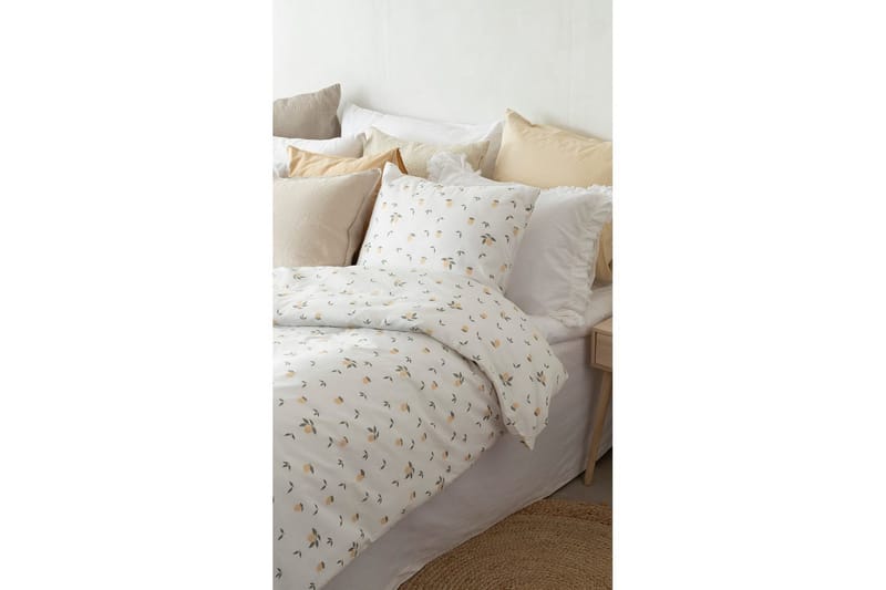 Pussilakanasetti Yhden hengen sänky 2-osainen Sitruunat Keltainen - Kodintekstiilit & matot - Vuodevaatteet - Pussilakanasetti - Pussilakanasetti yhden hengen sänkyyn