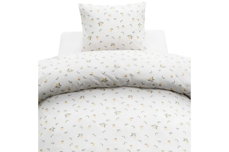 Pussilakanasetti Yhden hengen sänky 2-osainen Sitruunat Keltainen, undefined