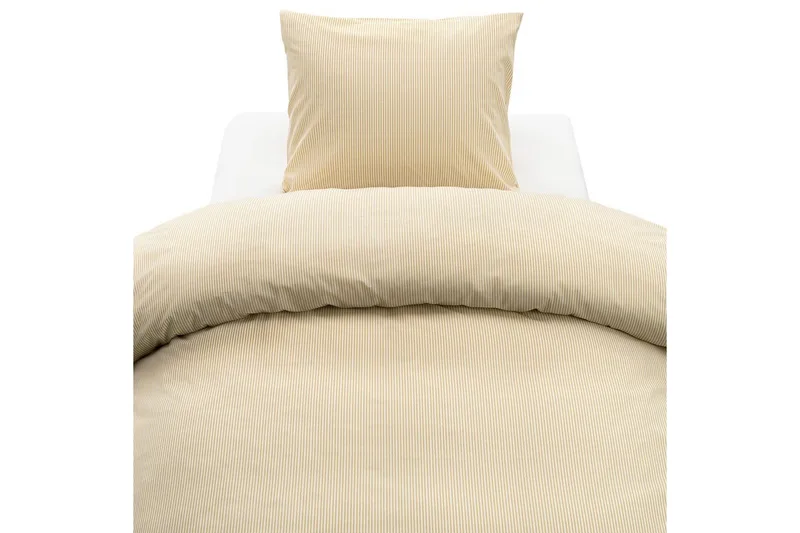 Pussilakanasetti Yhden hengen sänky 2-Osainen Thelma Stripe - Keltainen - Kodintekstiilit & matot - Vuodevaatteet - Pussilakanasetti - Pussilakanasetti parisänkyyn