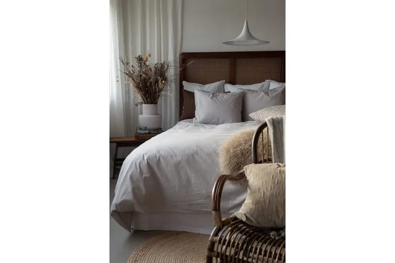 Pussilakanasetti Yhden hengen sänky 2-Osainen Thelma Stripe - Ruskea - Kodintekstiilit & matot - Vuodevaatteet - Pussilakanasetti
 - Pussilakanasetti parisänkyyn