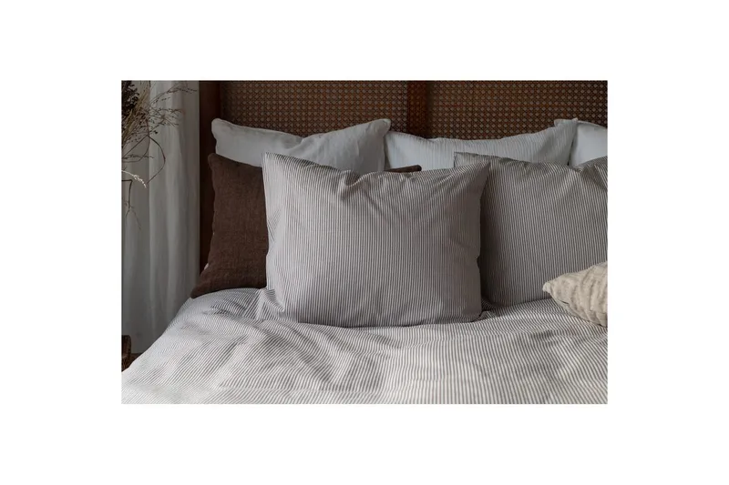 Pussilakanasetti Yhden hengen sänky 2-Osainen Thelma Stripe - Ruskea - Kodintekstiilit & matot - Vuodevaatteet - Pussilakanasetti
 - Pussilakanasetti parisänkyyn