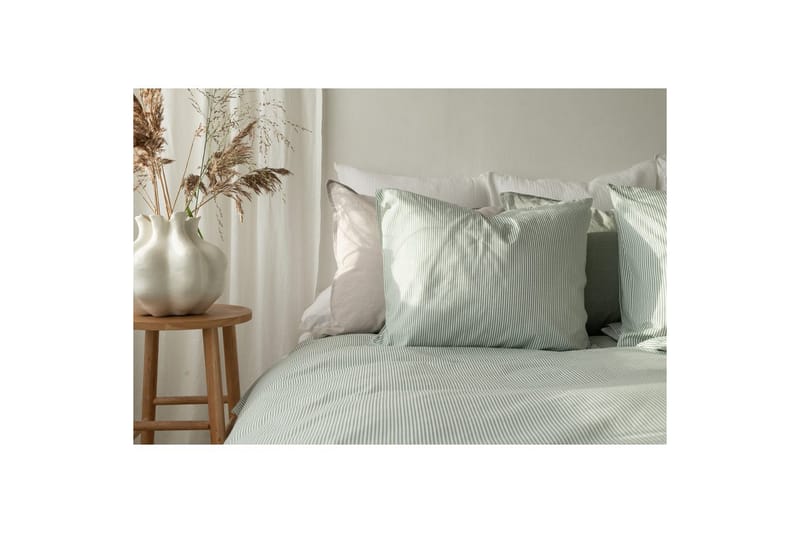Pussilakanasetti Yhden hengen sänky 2-Osainen Thelma Stripe - Vihreä - Kodintekstiilit & matot - Vuodevaatteet - Pussilakanasetti
 - Pussilakanasetti parisänkyyn