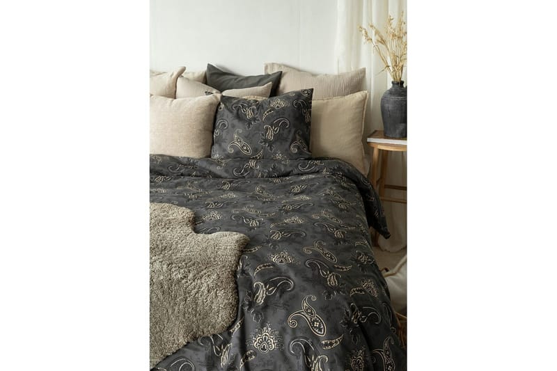 Pussilakanasetti Yhden hengen sänky 2-Osainen Tilly - Musta - Kodintekstiilit & matot - Vuodevaatteet - Pussilakanasetti - Pussilakanasetti parisänkyyn