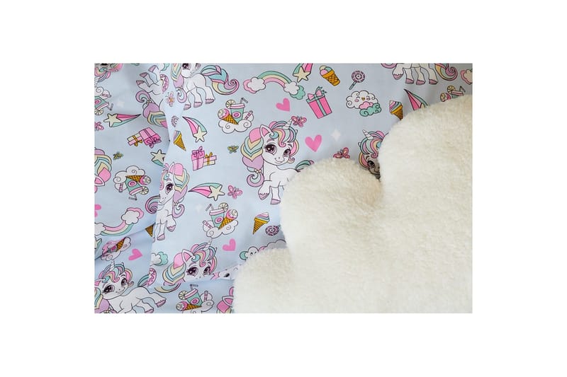 Pussilakanasetti Yhden hengen sänky 2-Osainen Yksisarvinen - Sininen - Kodintekstiilit & matot - Vuodevaatteet - Peitto
 - Tuplapeitto