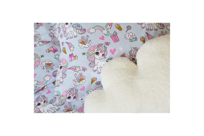 Pussilakanasetti Yhden hengen sänky 2-Osainen Yksisarvinen - Sininen - Kodintekstiilit & matot - Vuodevaatteet - Peitto
 - Tuplapeitto