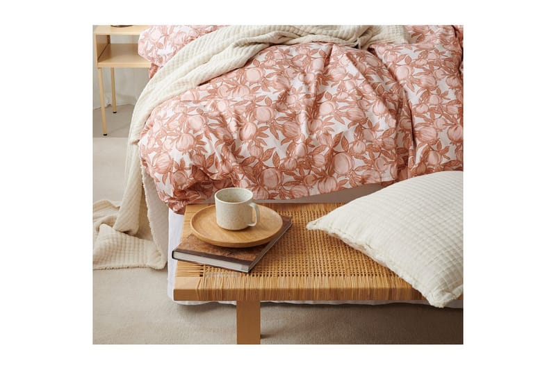 Pussilakanasetti Yhden hengen sänky 2-osainen Pomegranate - Peach - Kodintekstiilit & matot - Vuodevaatteet - Pussilakanasetti - Pussilakanasetti parisänkyyn