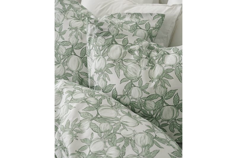 Pussilakanasetti Yhden hengen sänky 2-osainen Pomegranate - Vihreä - Kodintekstiilit & matot - Vuodevaatteet - Peitto
 - Tuplapeitto