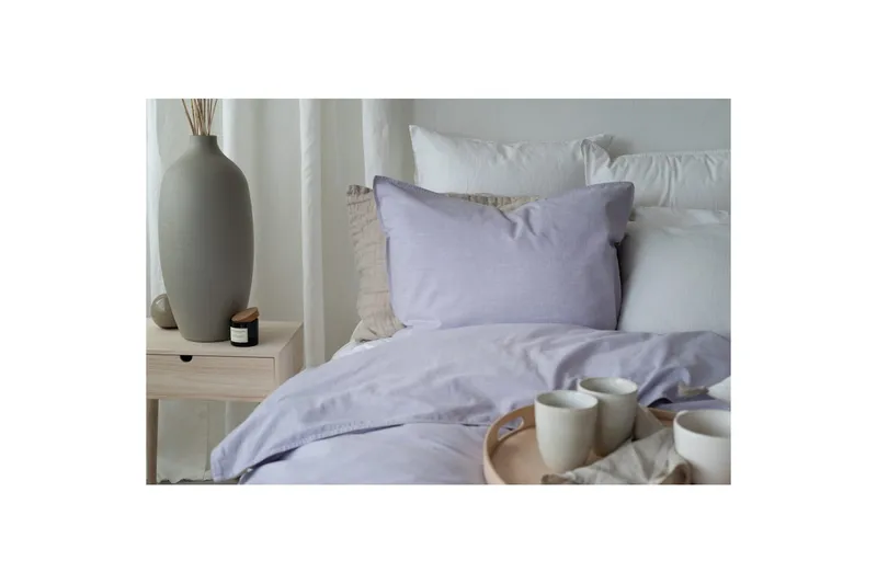 Pussilakanasetti Yhden hengen sänky 2-osainen Pesty - Violetti - Kodintekstiilit & matot - Vuodevaatteet - Pussilakanasetti
 - Pussilakanasetti parisänkyyn