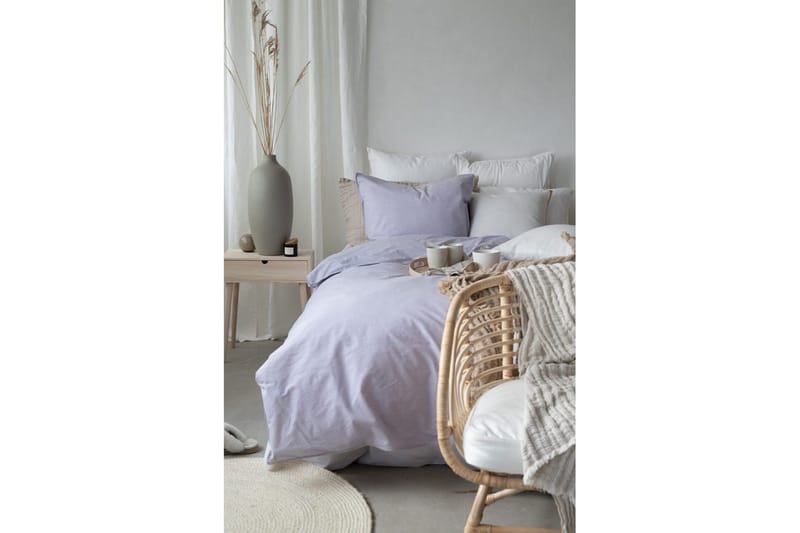 Pussilakanasetti Yhden hengen sänky 2-osainen Pesty - Violetti - Kodintekstiilit & matot - Vuodevaatteet - Pussilakanasetti - Pussilakanasetti parisänkyyn
