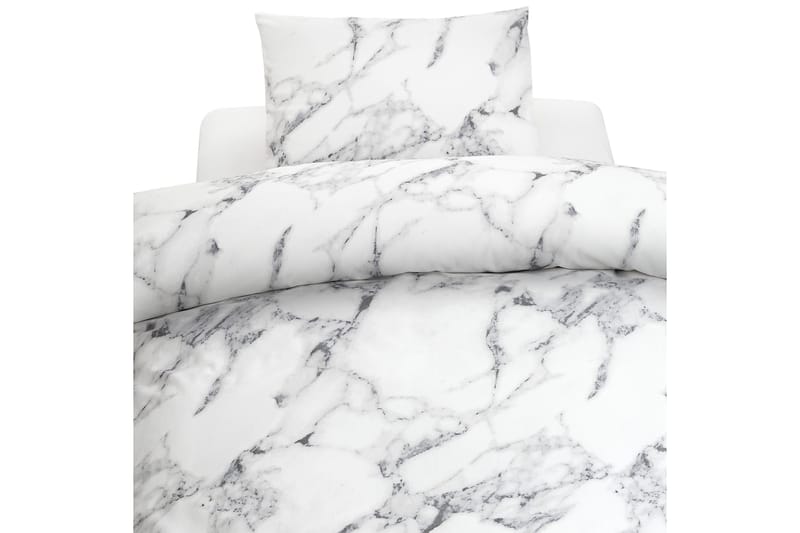 Borganäs Pussilakanasetti Marmor 2 kpl 2-os, Valkoinen Marmori