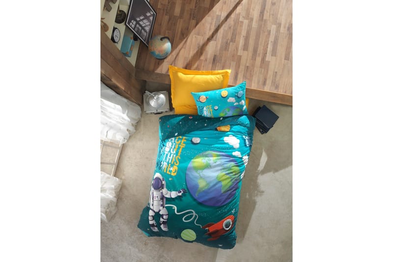 Pussilakanasetti Cotton Box Ranforce - Turkoosi - Kodintekstiilit & matot - Vuodevaatteet - Pussilakanasetti
 - Pussilakanasetti yhden hengen sänkyyn