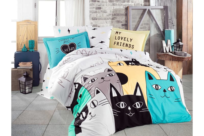 Pussilakanasetti Hobby Popliini, Keltainen