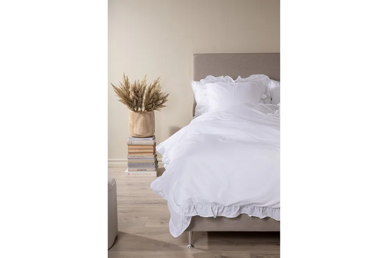 Pussilakanasetti Levi 2-os 150x200/50x60 cm - Valkoinen - Kodintekstiilit & matot - Vuodevaatteet - Pussilakanasetti - Pussilakanasetti yhden hengen sänkyyn