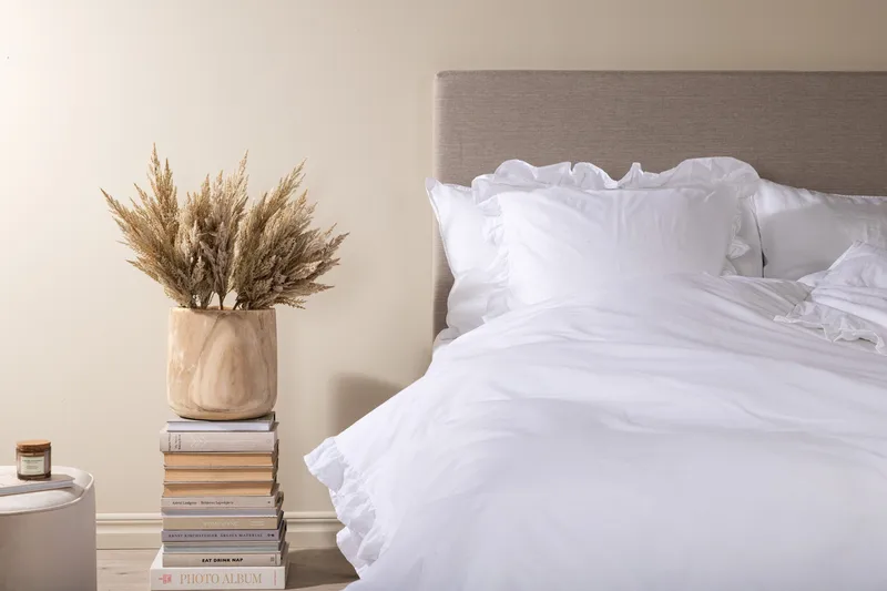 Pussilakanasetti Levi 2-os 150x200/50x60 cm - Valkoinen - Kodintekstiilit & matot - Vuodevaatteet - Pussilakanasetti - Pussilakanasetti yhden hengen sänkyyn