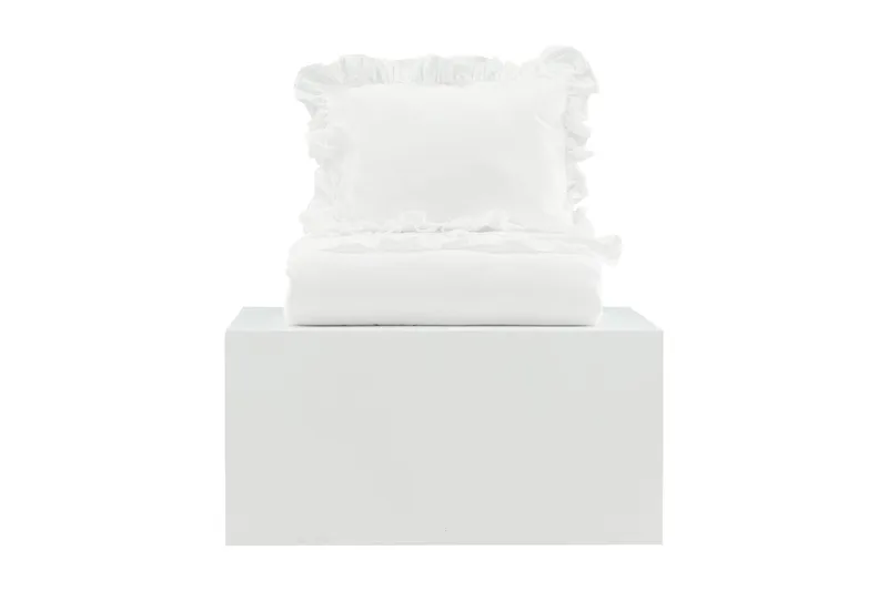 Pussilakanasetti Levi 2-os 150x200/50x60 cm - Valkoinen - Kodintekstiilit & matot - Vuodevaatteet - Pussilakanasetti - Pussilakanasetti yhden hengen sänkyyn