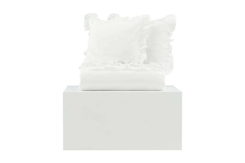 Pussilakanasetti Levi 2-os 220x240/50x60 cm - Valkoinen - Kodintekstiilit & matot - Vuodevaatteet - Pussilakanasetti - Pussilakanasetti yhden hengen sänkyyn
