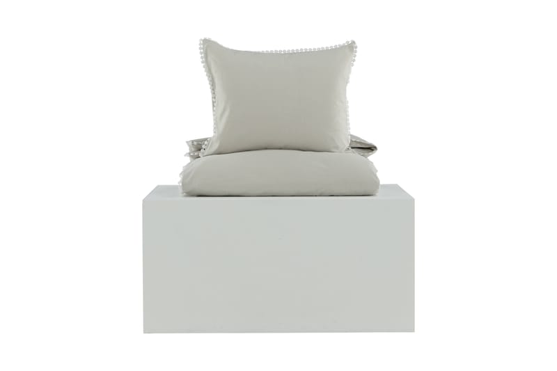 Pussilakanasetti Livia 2-os 150x200/50x60 cm - Vaaleanharmaa - Kodintekstiilit & matot - Vuodevaatteet - Pussilakanasetti
 - Pussilakanasetti yhden hengen sänkyyn