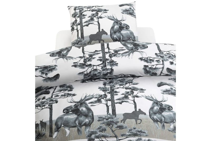 Pussilakanasetti Yhden hengen sänky 2-osainen Hirvi Harmaa, Harmaa