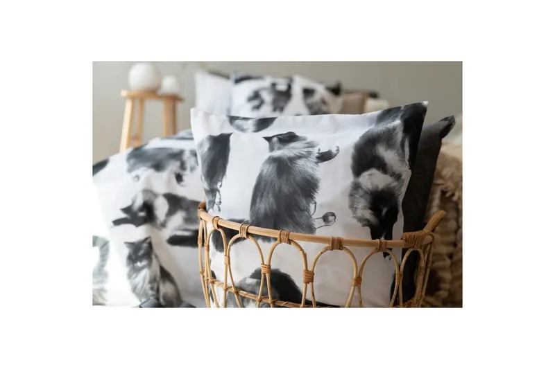 Pussilakanasetti Yhden hengen sänky 2-osainen Julis Harmaa - Kodintekstiilit & matot - Vuodevaatteet - Pussilakanasetti
 - Pussilakanasetti yhden hengen sänkyyn