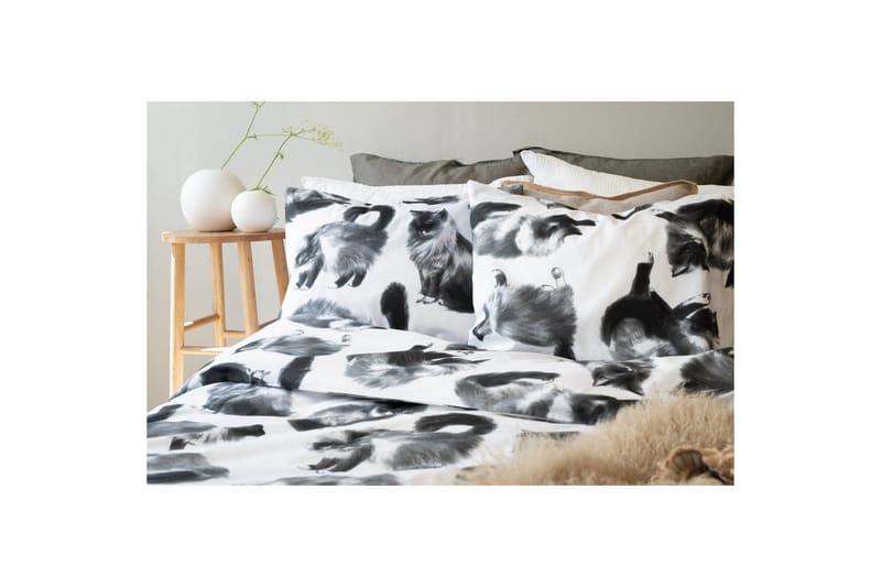 Pussilakanasetti Yhden hengen sänky 2-osainen Julis Harmaa - Kodintekstiilit & matot - Vuodevaatteet - Pussilakanasetti - Pussilakanasetti yhden hengen sänkyyn