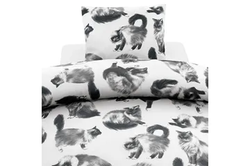 Pussilakanasetti Yhden hengen sänky 2-osainen Julis Harmaa - Kodintekstiilit & matot - Vuodevaatteet - Pussilakanasetti - Pussilakanasetti yhden hengen sänkyyn
