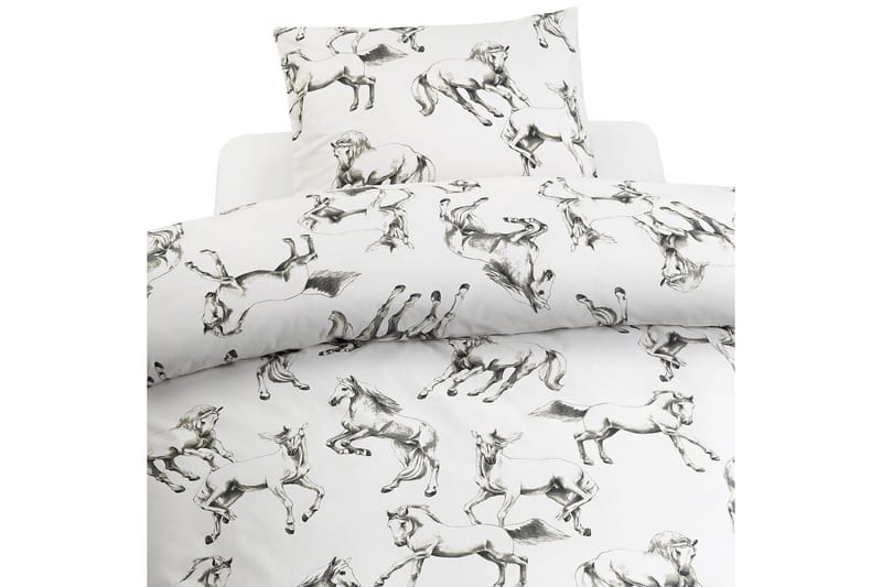 Pussilakanasetti Yhden hengen sänky 2-osainen Lipizzaner Harmaa, Borganäs of Sweden