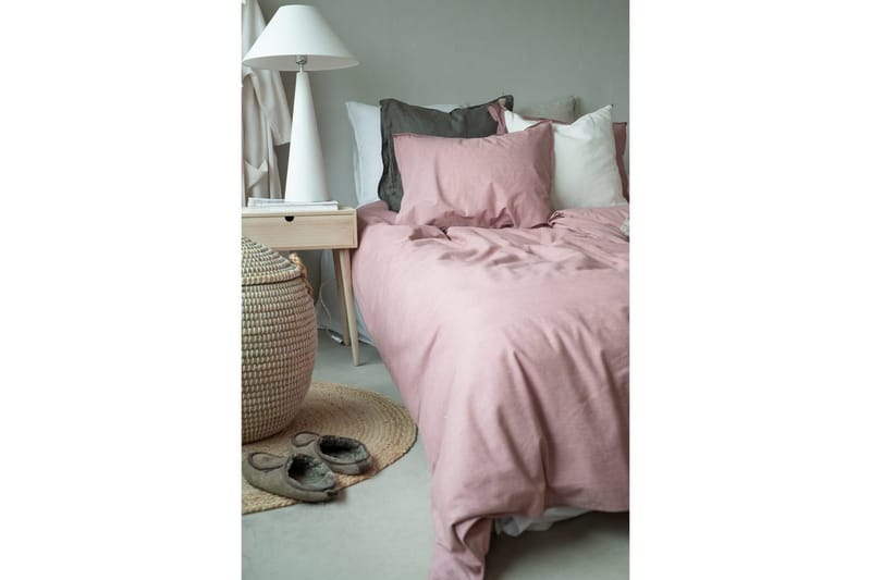 Pussilakanasetti Yhden hengen sänky 2-osainen Pesty - Uusi Rosa - Kodintekstiilit & matot - Vuodevaatteet - Pussilakanasetti - Pussilakanasetti yhden hengen sänkyyn