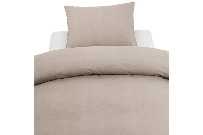 Pussilakanasetti Yhden hengen sänky 2-osainen Pesty - Ruskea - Kodintekstiilit & matot - Vuodevaatteet - Pussilakanasetti - Pussilakanasetti yhden hengen sänkyyn