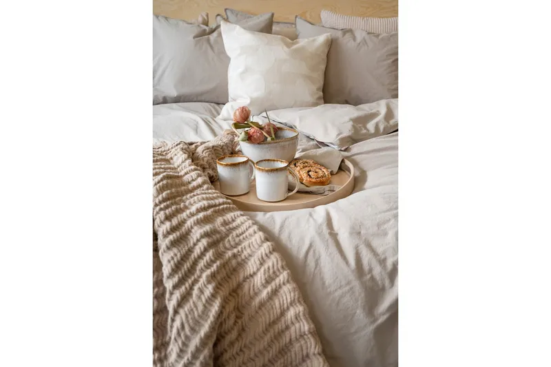 Pussilakanasetti Parisänky Kolmiosainen Percale - Hiekka - Kodintekstiilit & matot - Vuodevaatteet - Pussilakanasetti
 - Pussilakanasetti yhden hengen sänkyyn