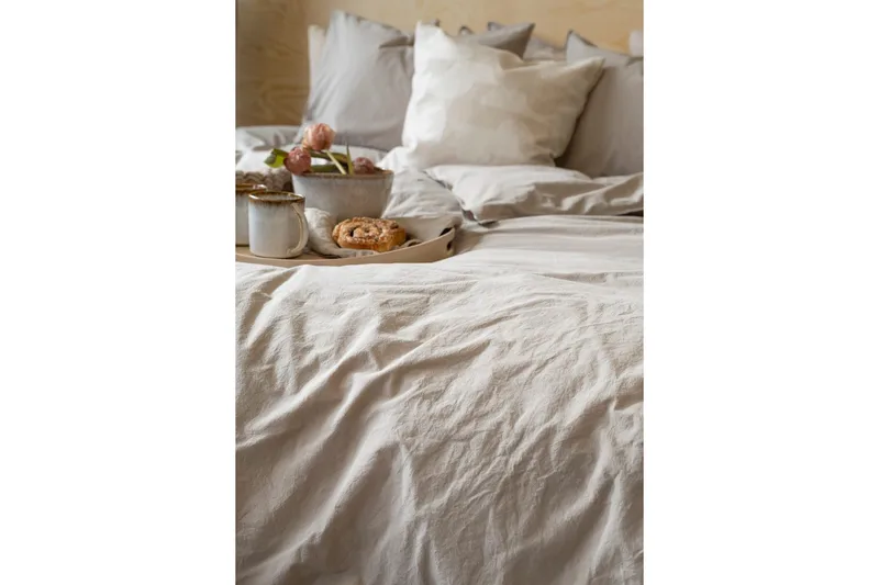 Pussilakanasetti Parisänky Kolmiosainen Percale - Hiekka - Kodintekstiilit & matot - Vuodevaatteet - Pussilakanasetti
 - Pussilakanasetti yhden hengen sänkyyn