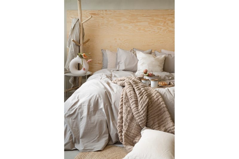 Pussilakanasetti Parisänky Kolmiosainen Percale - Hiekka - Kodintekstiilit & matot - Vuodevaatteet - Pussilakanasetti
 - Pussilakanasetti yhden hengen sänkyyn