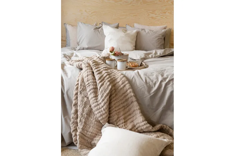 Pussilakanasetti Parisänky Kolmiosainen Percale - Hiekka - Kodintekstiilit & matot - Vuodevaatteet - Pussilakanasetti
 - Pussilakanasetti yhden hengen sänkyyn