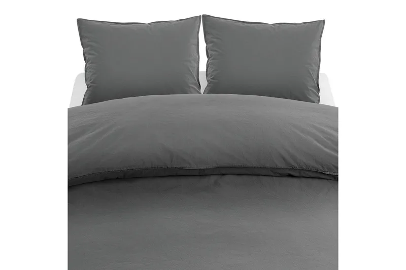 Pussilakanasetti Parisänky Kolmiosainen Percale - Harmaa - Kodintekstiilit & matot - Vuodevaatteet - Pussilakanasetti
 - Pussilakanasetti yhden hengen sänkyyn