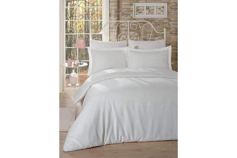 Pussilakanasetti Primacasa Satiini, Valkoinen