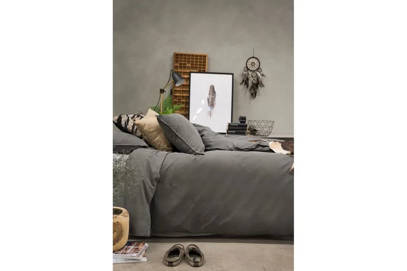 Pussilakanasetti Parisänky 3-Osainen Pestä - Harmaa - Kodintekstiilit & matot - Vuodevaatteet - Pussilakanasetti
 - Pussilakanasetti yhden hengen sänkyyn