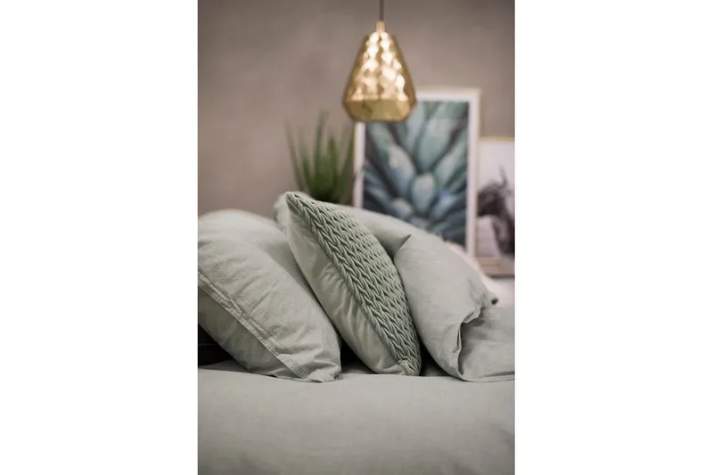 Pussilakanasetti Parisänky 3-Osainen Pestä - Vihreä - Kodintekstiilit & matot - Vuodevaatteet - Pussilakanasetti
 - Pussilakanasetti yhden hengen sänkyyn