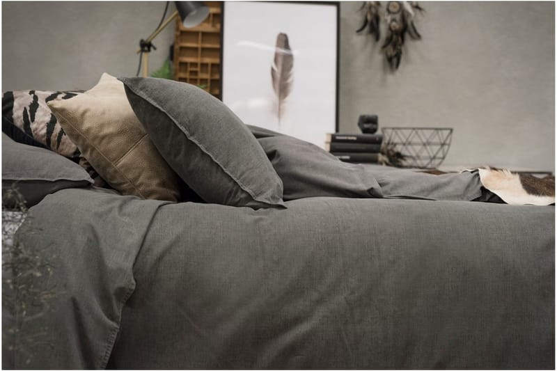 Pussilakanasetti Parisänky 3-Osainen Pestä - Harmaa - Kodintekstiilit & matot - Vuodevaatteet - Pussilakanasetti - Pussilakanasetti yhden hengen sänkyyn