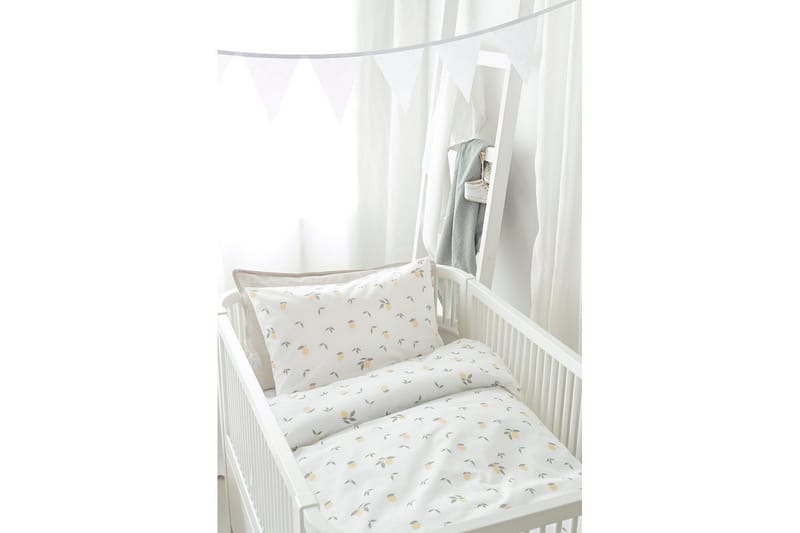 Pussilakanasetti Pinnasänkyyn 2-osainen Sitruunat Keltainen - Kodintekstiilit & matot - Vuodevaatteet - Pussilakanasetti
 - Pussilakanasetti parisänkyyn