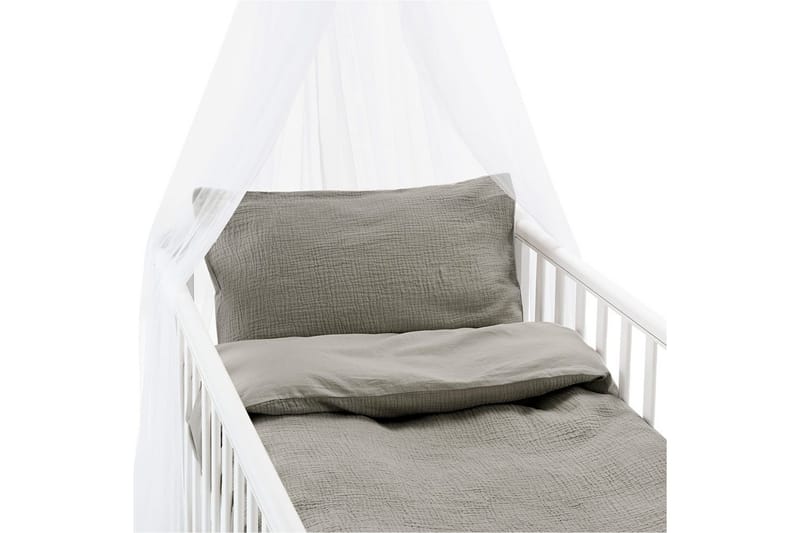 Pussilakanasetti Pinnasänkyyn 2-osainen Rolling - Harmaa - Kodintekstiilit & matot - Vuodevaatteet - Pussilakanasetti - Pussilakanasetti parisänkyyn