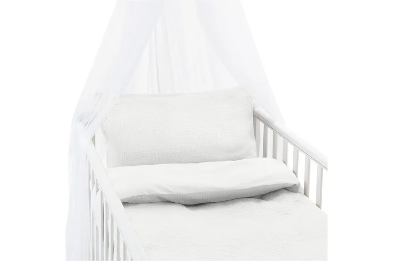 Pussilakanasetti Pinnasänkyyn 2-osainen Rolling, Valkoinen