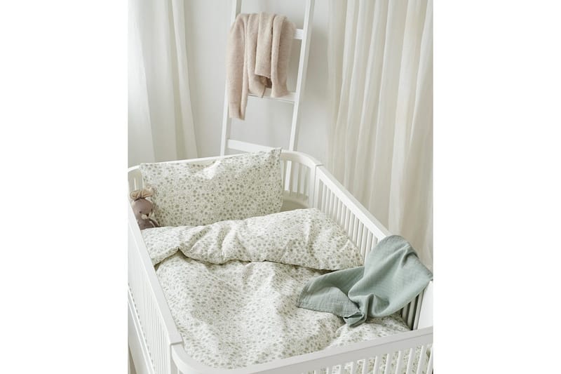 Pussilakanasetti Pinnasänkyyn 2-osainen Hedda - Vihreä - Kodintekstiilit & matot - Vuodevaatteet - Pussilakanasetti - Pussilakanasetti parisänkyyn