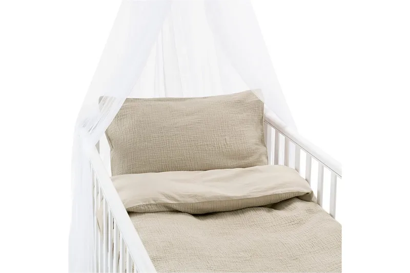 Pussilakanasetti Pinnasänkyyn 2-osainen Rolling - Hiekka - Kodintekstiilit & matot - Vuodevaatteet - Pussilakanasetti - Pussilakanasetti parisänkyyn